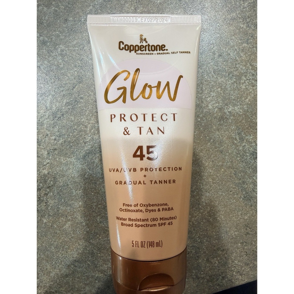 Lot Of 12 Coppertone Glow & Tan 30 UVA/UVB Protector + Gradual Tanner READ - Picture 3 of 4